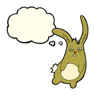 funny cartoon rabbit with thought bubble N5