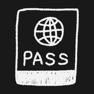 passport doodle drawing N6