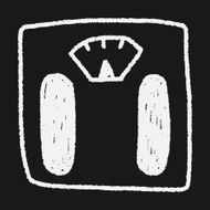Weighting machine doodle drawing N6