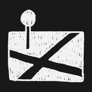 Game Remote Control doodle drawing N11