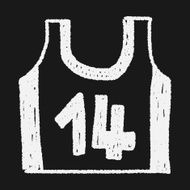 Sports vest doodle drawing N6