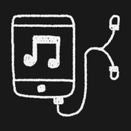 music player doodle drawing N15