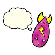 cartoon bomb with thought bubble N7