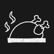 Roast chicken doodle drawing N13