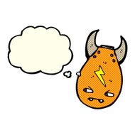 cartoon bomb with thought bubble N8