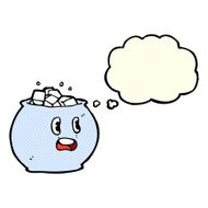 cartoon bowl of sugar with thought bubble N3