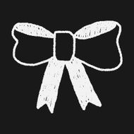 Ribbon bow doodle drawing N6