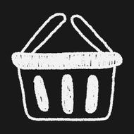 shopping basket doodle drawing N5