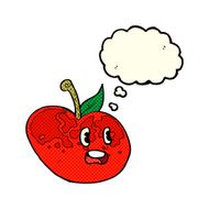 cartoon apple with thought bubble N21