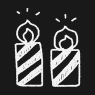 candle doodle drawing N6