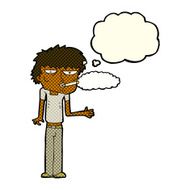 cartoon smoker with thought bubble N6