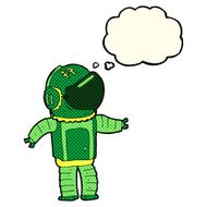 cartoon astronaut with thought bubble N58