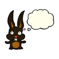 cartoon rabbit with thought bubble N51