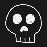skull doodle drawing N6