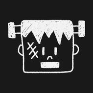 halloween monster doodle drawing N6