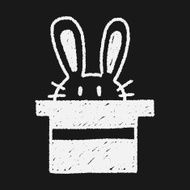 magic rabbit doodle drawing N19
