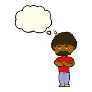 cartoon dad with folded arms thought bubble N6