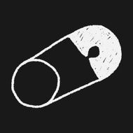 safety pin doodle drawing N6