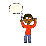 cartoon man with popping out eyes thought bubble N16