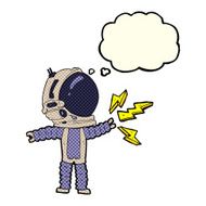 cartoon astronaut with thought bubble N60