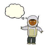 cartoon astronaut with thought bubble N61