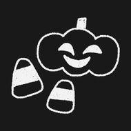 halloween pumpkin doodle drawing N11