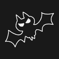 bat doodle drawing N6