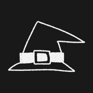 witch&#039;s hat doodle drawing N12