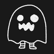 ghost doodle drawing N12