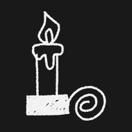 Christmas candle doodle drawing N6