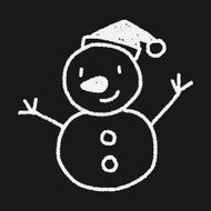 snowman doodle drawing N9
