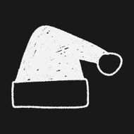 Christmas hat doodle drawing N12