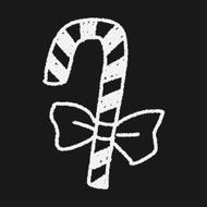 candy cane doodle drawing N12