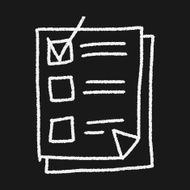 paper checking list doodle drawing N12