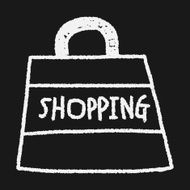 shopping bag doodle drawing N25