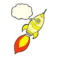 cartoon spaceship with thought bubble N16
