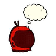 cartoon astronaut helmet with thought bubble N15