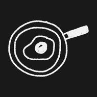 Omelette pan doodle drawing N12