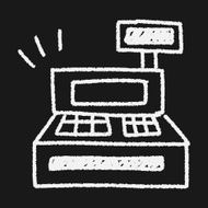 Cash register doodle drawing N6