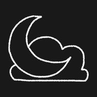moon and cloud doodle drawing N11
