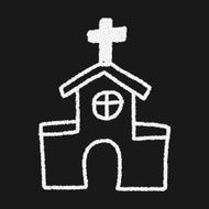 church doodle drawing N5