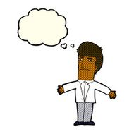 cartoon annoyed boss with thought bubble N6