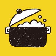 kitchenware pot doodle drawing N6