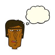 cartoon angry face with thought bubble N15