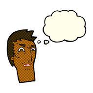 cartoon angry face with thought bubble N16