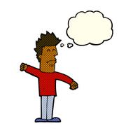 cartoon stressed man with thought bubble N37