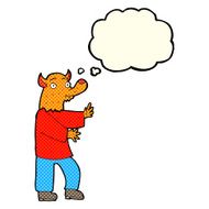 cartoon fox with thought bubble N11