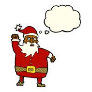 cartoon santa claus with thought bubble N106