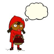 little red riding hood cartoon with thought bubble N5