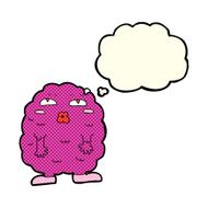 funny cartoon monster with thought bubble N17